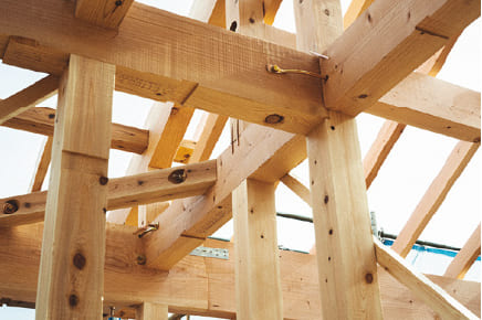 紀州桧の3.5寸角柱イメージ